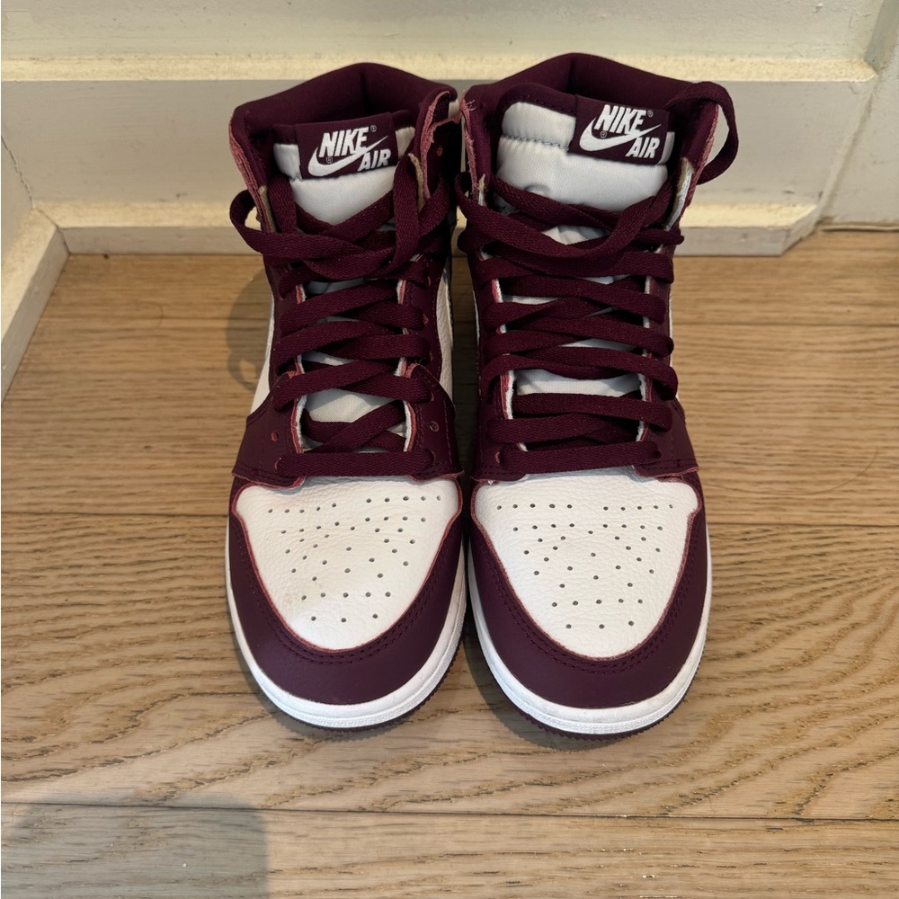 Nike Air High-Top Sneakers - Maroon and White